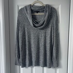 Gibson Heather Gray Cowl Neck Sweater
